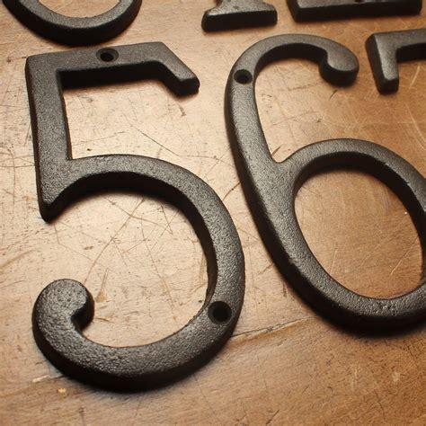 Large Cast Metal House Numbers 